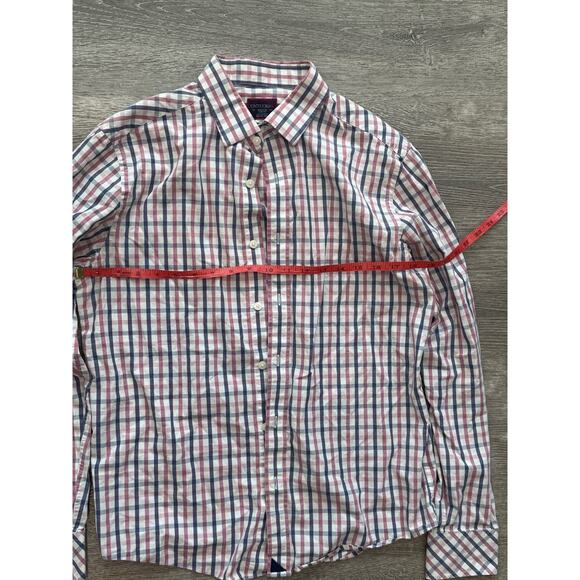 UNTUCKit Evans Slim Fit Men’s Medium Long Sleeve Button Up Red White Blue Plaid - Picture 3 of 6